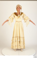  Photos Woman in Historical Dress 10 19th century Historical clothing a poses whole body yellow dress 0001.jpg